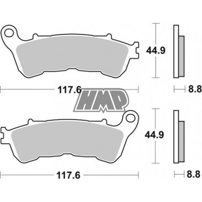Pastilhas travão HONDA CB / HORNET / CBF / CBR / CTX / DN / NC / NT / ST / VARADERO / VFR / VT / XL / SUZUKI C R INTRUDER / C109R / 828HS - SBS